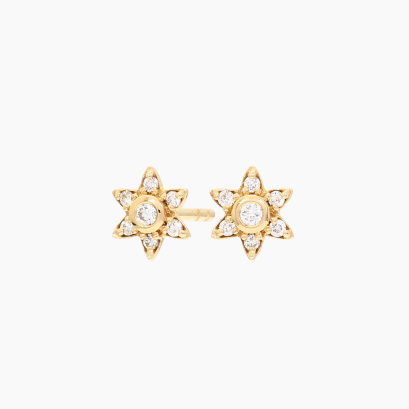 Twinkle white diamond halo stud earrings