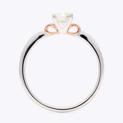Anastasia GIA-certified Argyle light pink champagne and white diamond ring