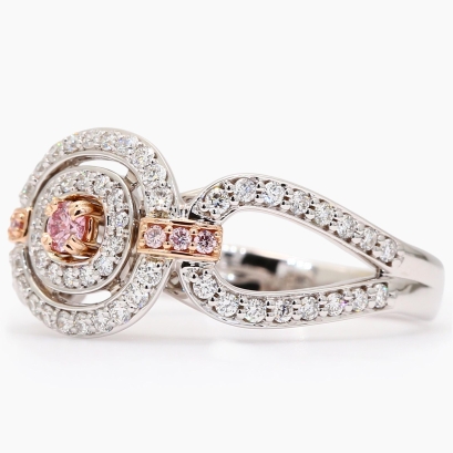 Babylon Argyle pink and white diamond dress ring