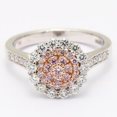 Jadore Argyle pink diamond halo ring
