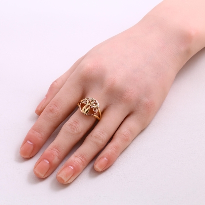Rainbow Tree Of Life Argyle pink and rainbow diamond boab ring