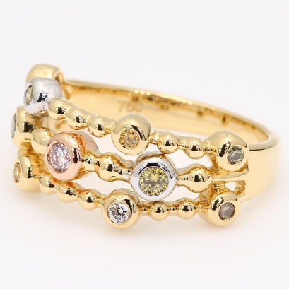 Jamboree rainbow diamond dress ring