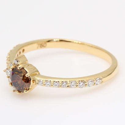 Selene Argyle champagne and white diamond ring