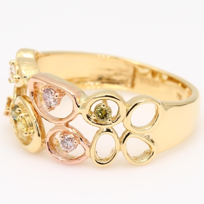 Rant rainbow diamond ring