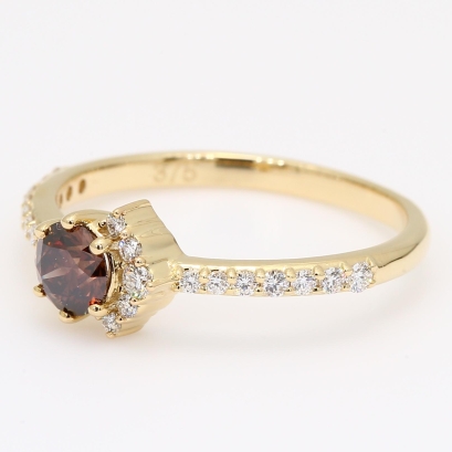 Selene Argyle champagne and white diamond ring