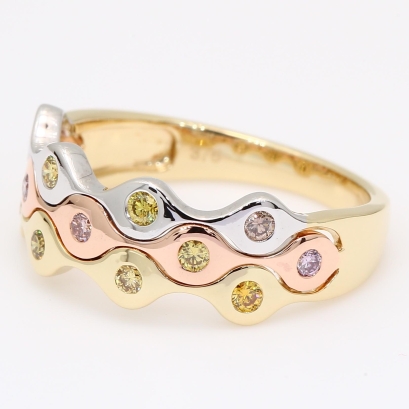 Volare rainbow diamond band ring