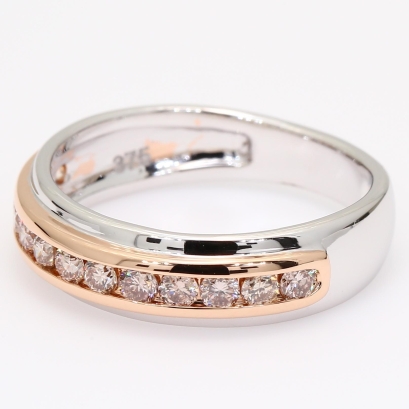Juliana Argyle intense pink champagne diamond band ring