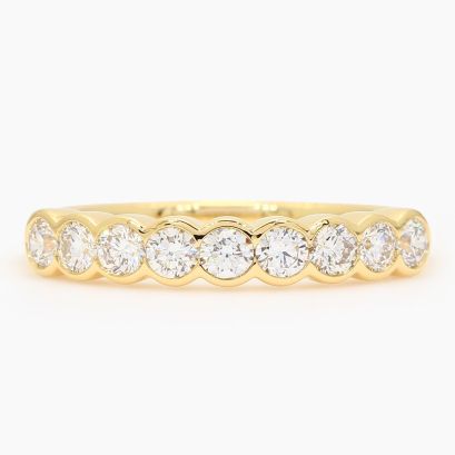 Muse white bezel-set diamond band