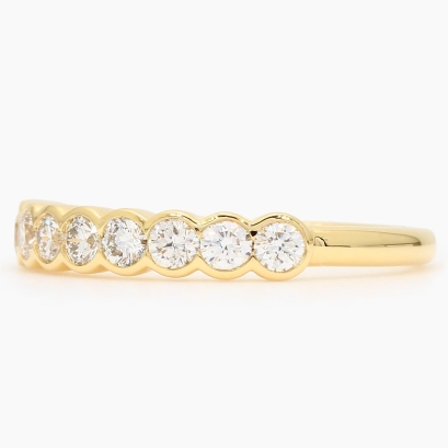 Muse white bezel-set diamond band