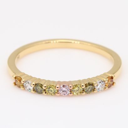 Luma rainbow diamond ring