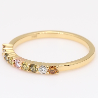 Luma rainbow diamond ring
