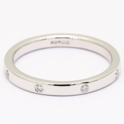 Bengal white diamond stackable ring