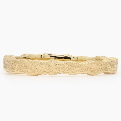 Boranup textured yellow gold band ring