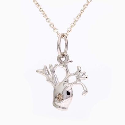 Baby Boab with champagne diamond necklace