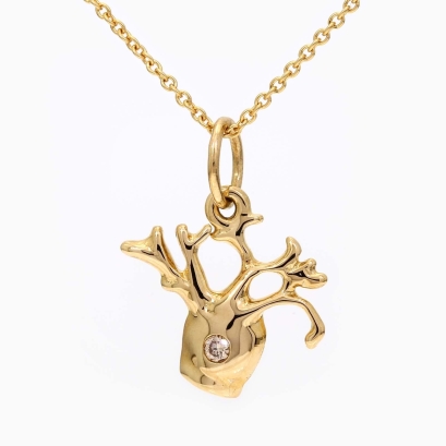 Baby Boab champagne diamond necklace
