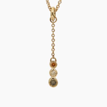 Cosmos rainbow diamond lariat drop necklace