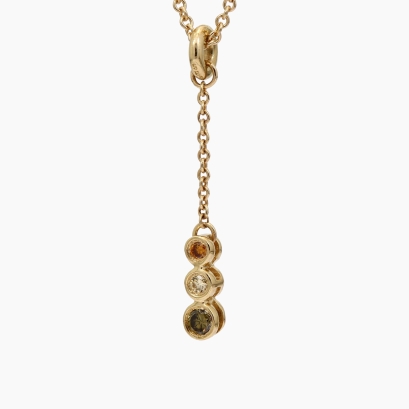 Cosmos rainbow diamond lariat drop necklace