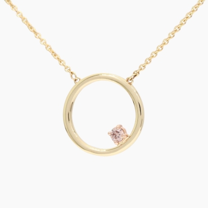 Reel Argyle pink champagne diamond necklace