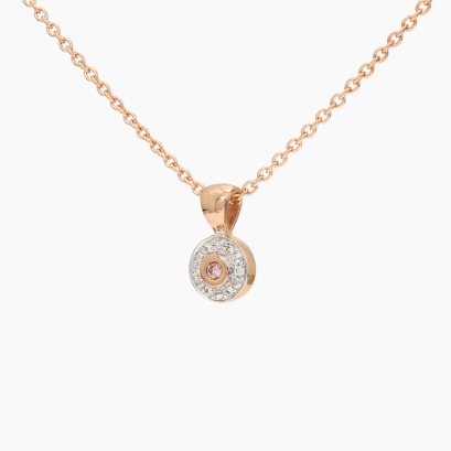 Freesia white and Argyle light pink champagne diamond pendant