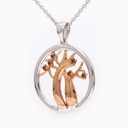 Life Boab champagne diamond necklace