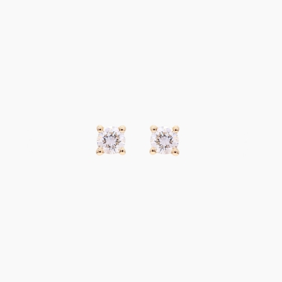 Sparkling 0.15 carat white diamond stud earrings