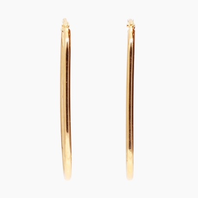 Laura rectangular paperclip hoop earrings