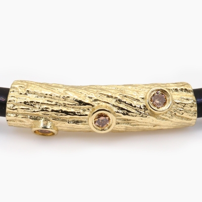 Grainne champagne diamond neoprene bracelet