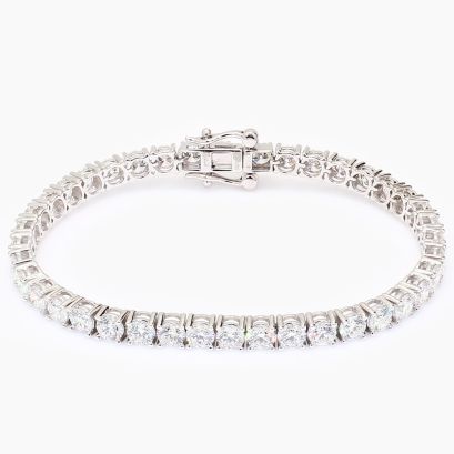 Lovelle 10.9 total carat white lab-grown diamond tennis bracelet