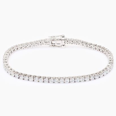Lovelle 5.15 total carat white lab-grown diamond tennis bracelet