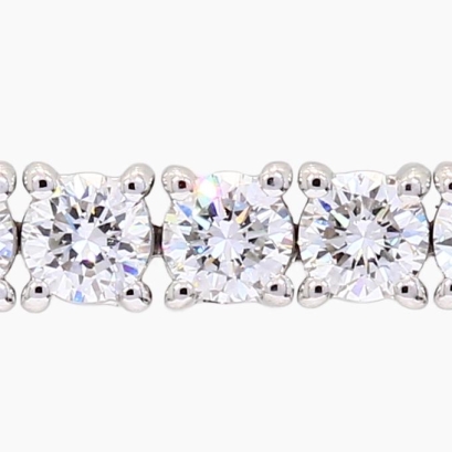 Lovelle 5.15 total carat white lab-grown diamond tennis bracelet