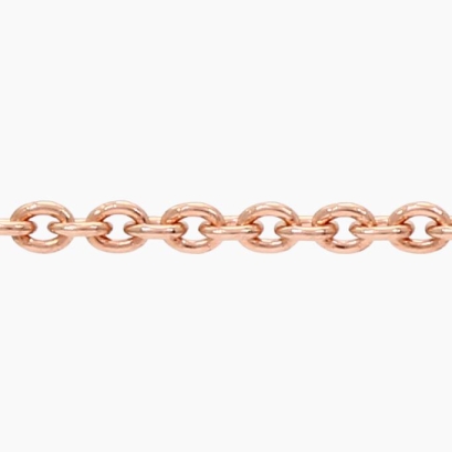 45cm 9 karat rose gold trace chain