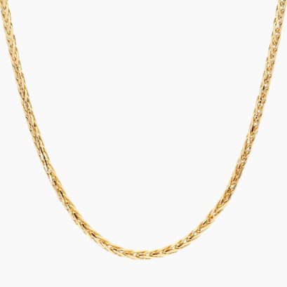50cm 9 karat yellow gold wheat link chain