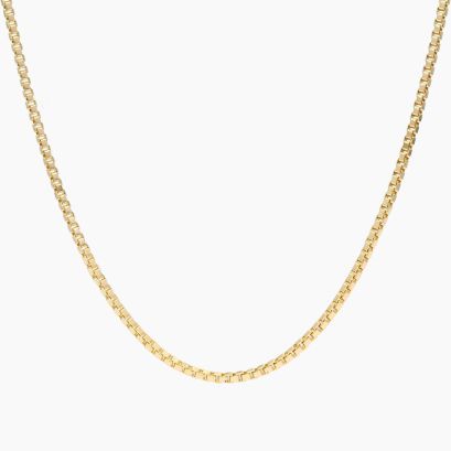 51cm 18 karat yellow gold venetian box chain