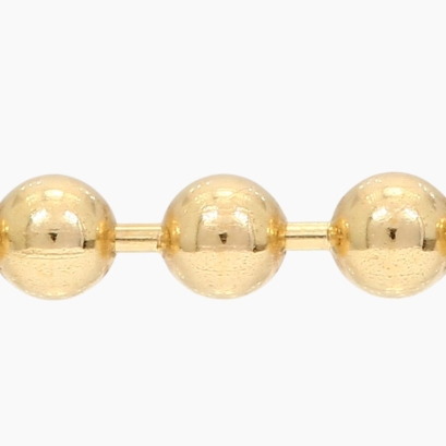 51cm 9 karat yellow gold round ball chain