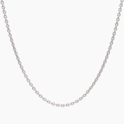 45cm 9 karat white gold trace chain