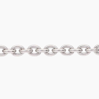 45cm 9 karat white gold trace chain