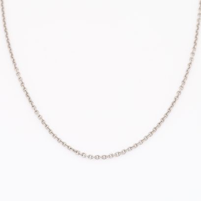 45cm 9 karat white gold trace chain