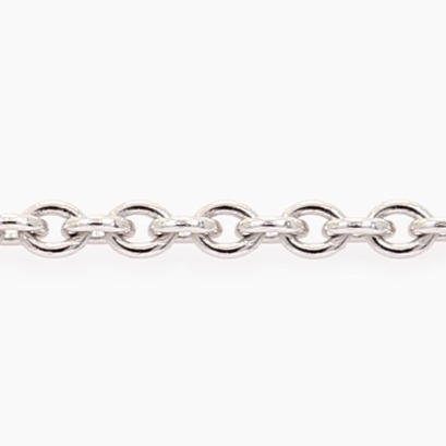 45cm 18 karat white gold trace chain