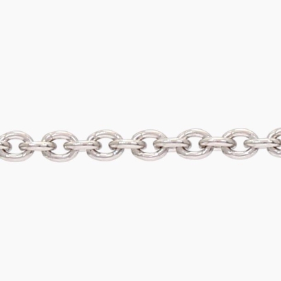 50cm 9 karat white gold trace chain