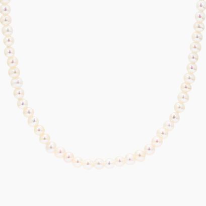 Sandi oval freshwater white pearl strand necklace