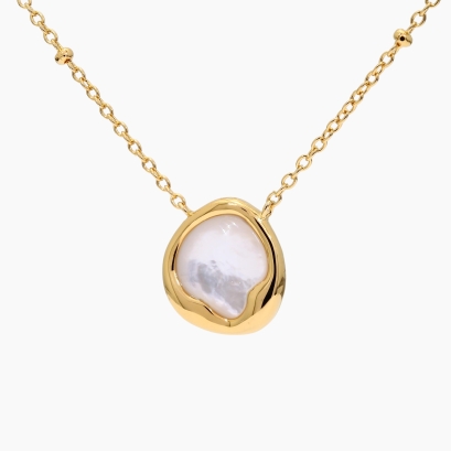 Cove white South Sea oyster shell pearl necklace