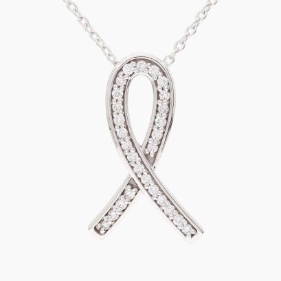 White Ribbon Foundation Debra white diamond necklace