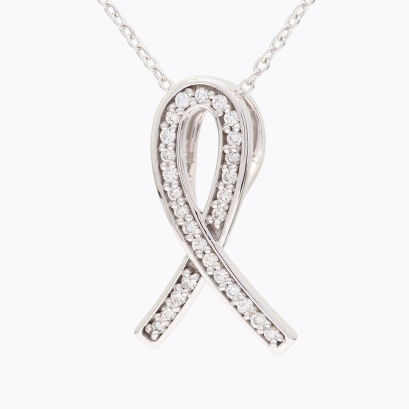White Ribbon Foundation Debra white diamond necklace