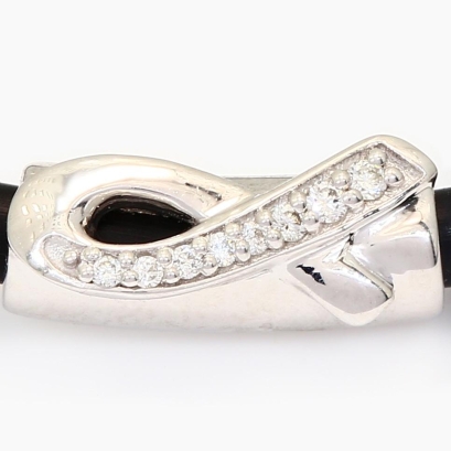 White Ribbon Foundation Turner white diamond neoprene bracelet