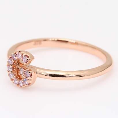 Love Letter G fancy purple diamond ring