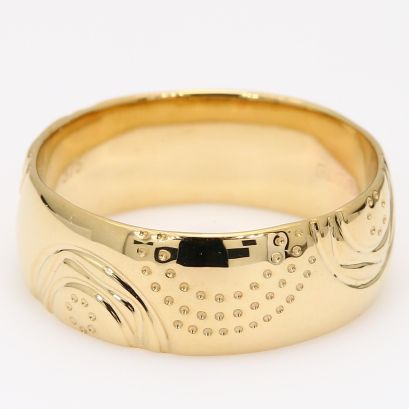 Haven etched dress ring