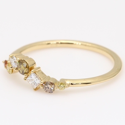 Enigma rainbow diamond stackable ring