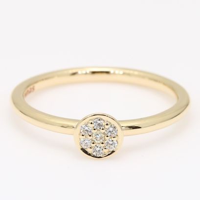 Mensa white diamond cluster ring