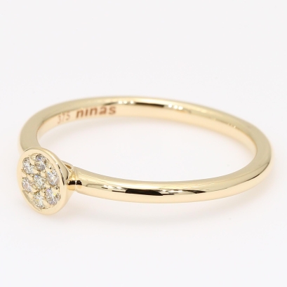 Mensa white diamond cluster ring