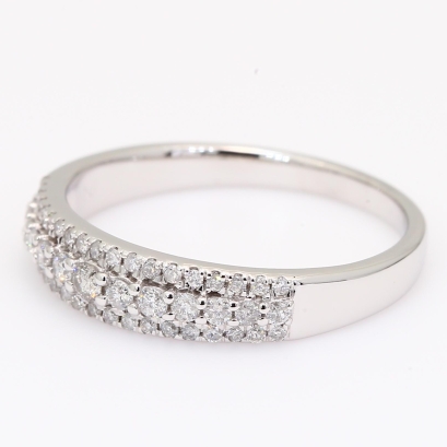 Asteria white diamond band ring